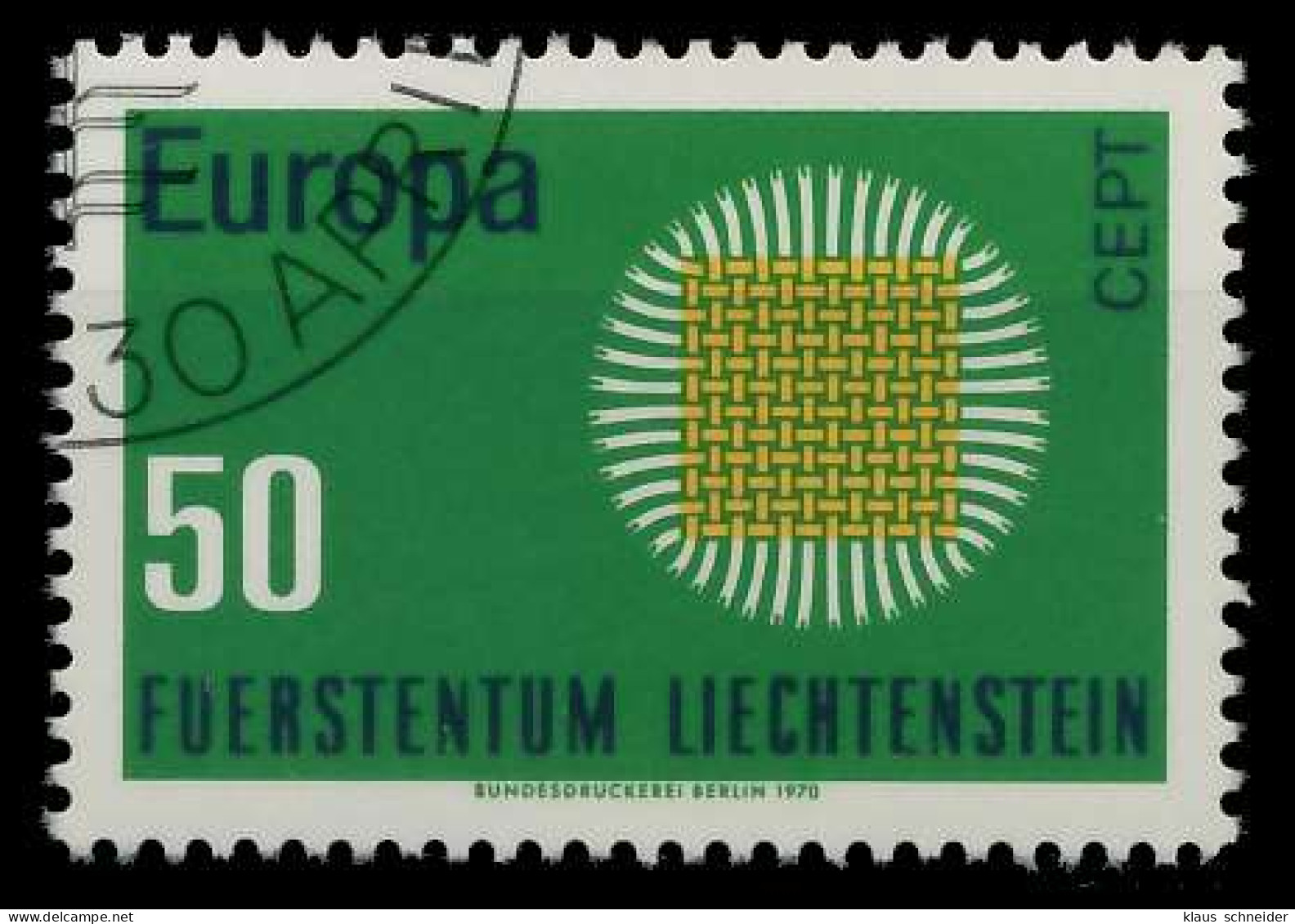 LIECHTENSTEIN 1970 Nr 525 Gestempelt XFF49EA - Used Stamps