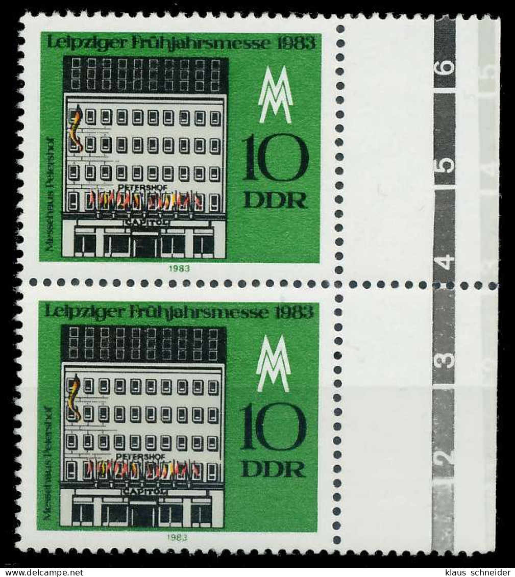 DDR 1983 Nr 2779II Postfrisch SENKR PAAR X4B9672 - Neufs
