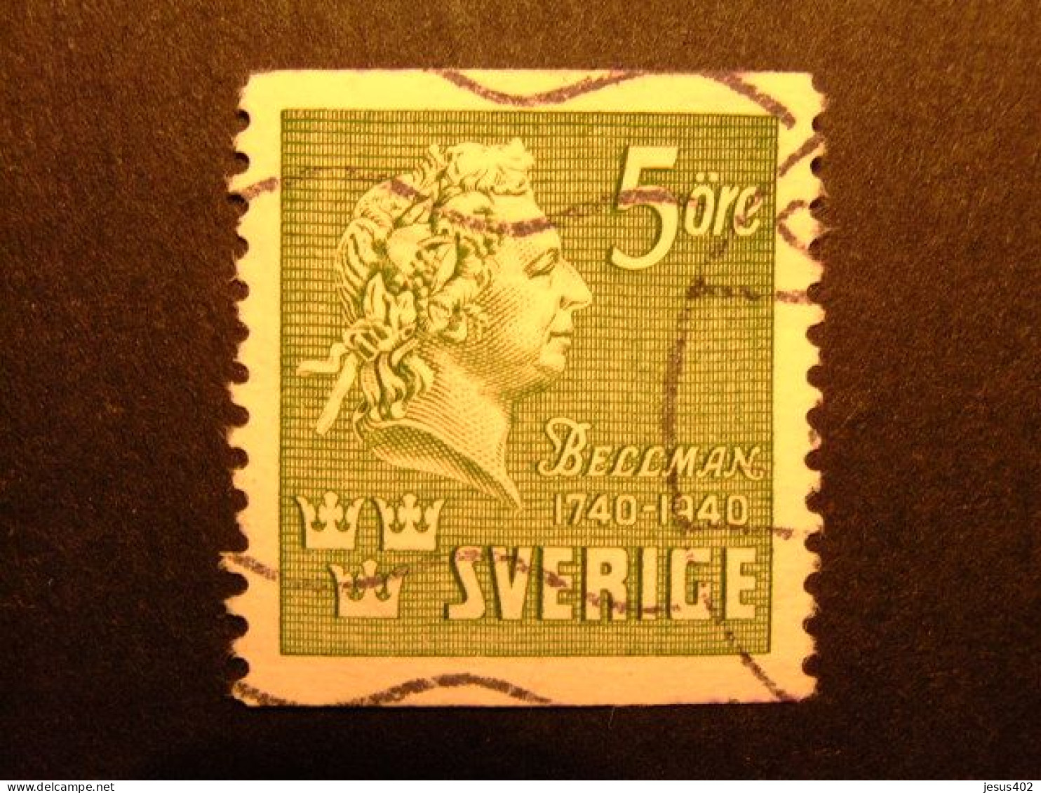 90 SUECIA SUEDE 1940 / KARL MIKAEL BELLMAN Poeta / YVERT 279 FU - Used Stamps