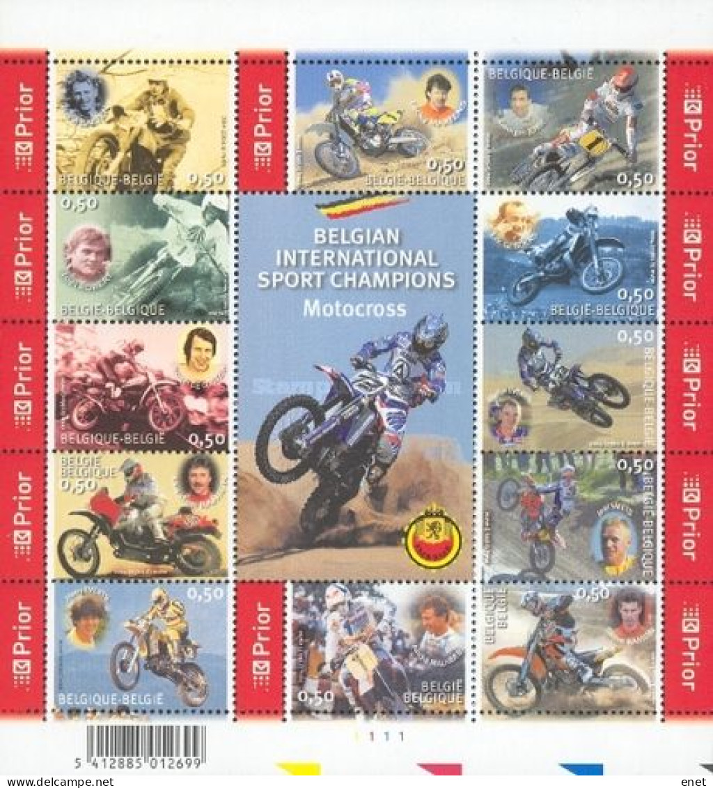 Belgie 2004 -  OBP 3334/45 - BL117 - Motocross - Motorfietsen