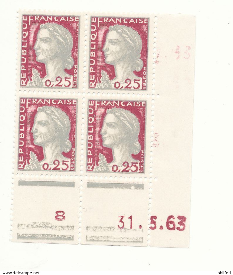 FRANCE - 1960  -  N° 1263 - Coin Daté - 4 Timbres - 1960-1969