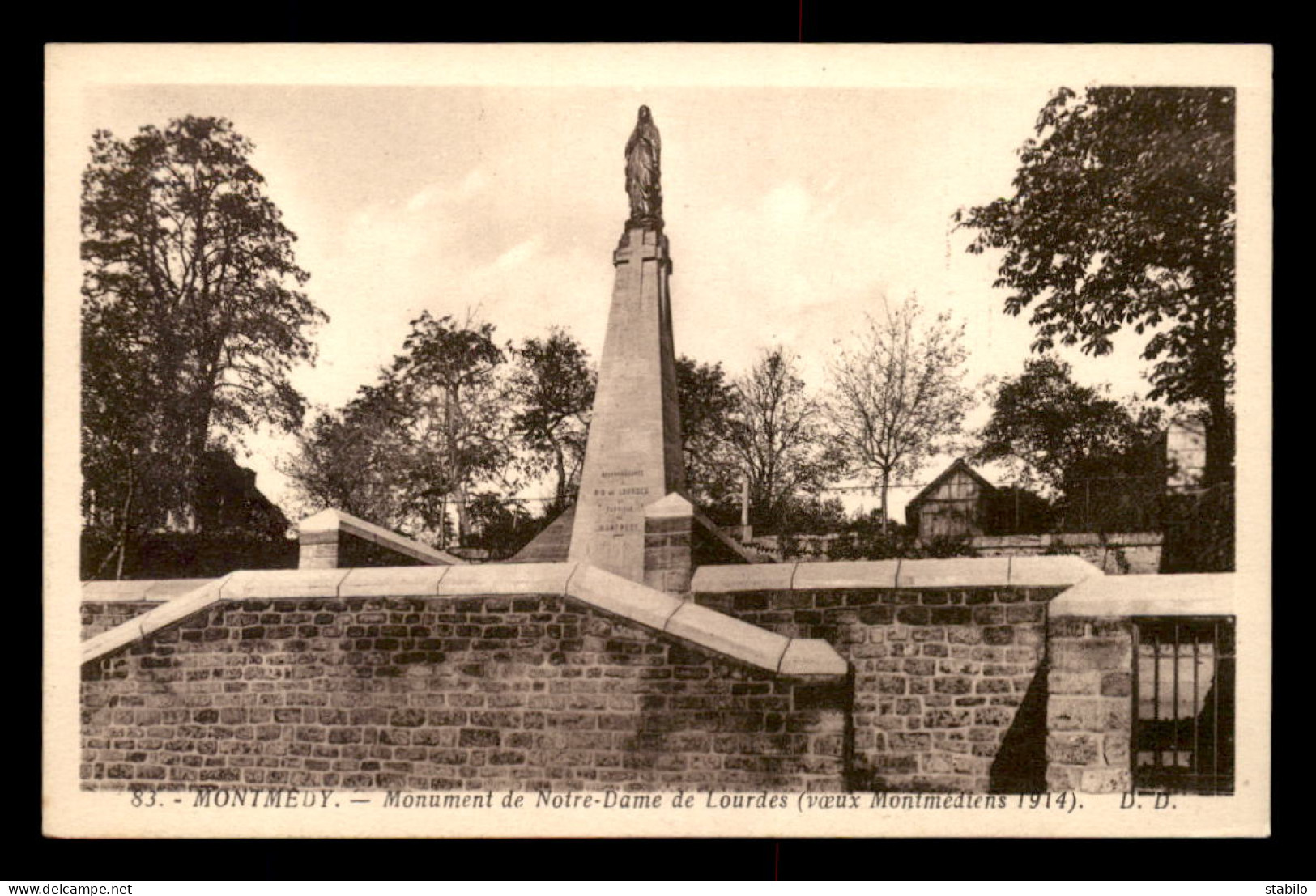 55 - MONTMEDY- MONUMENT DE NOTRE-DAME DE LOURDES - EDITEUR DELBOY - Montmedy