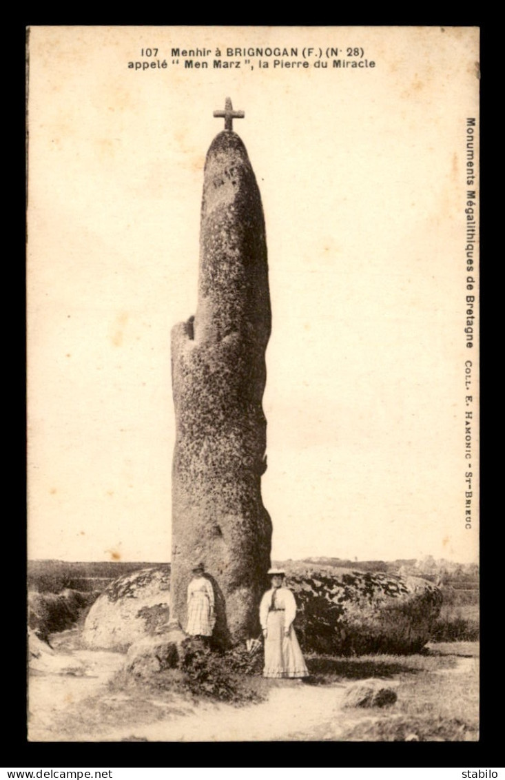 29 - BRIGOGNAN - MENHIR MEN MARZ LA PIERRE DU MIRACLE - Brignogan-Plage