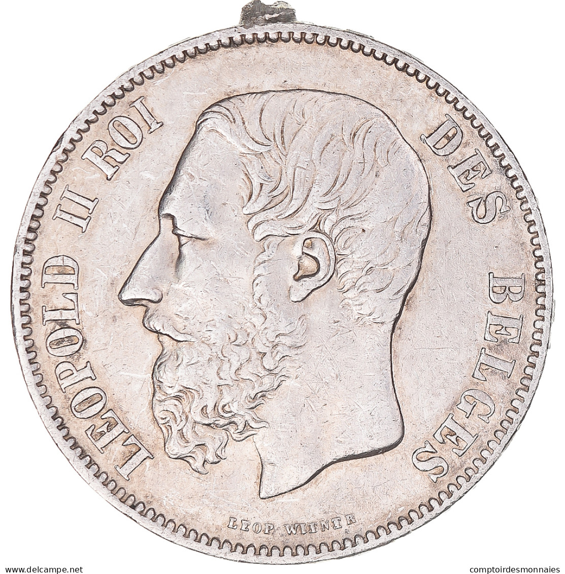Monnaie, Belgique, Leopold II, 5 Francs, 5 Frank, 1869, TTB, Argent, KM:24 - 5 Francs
