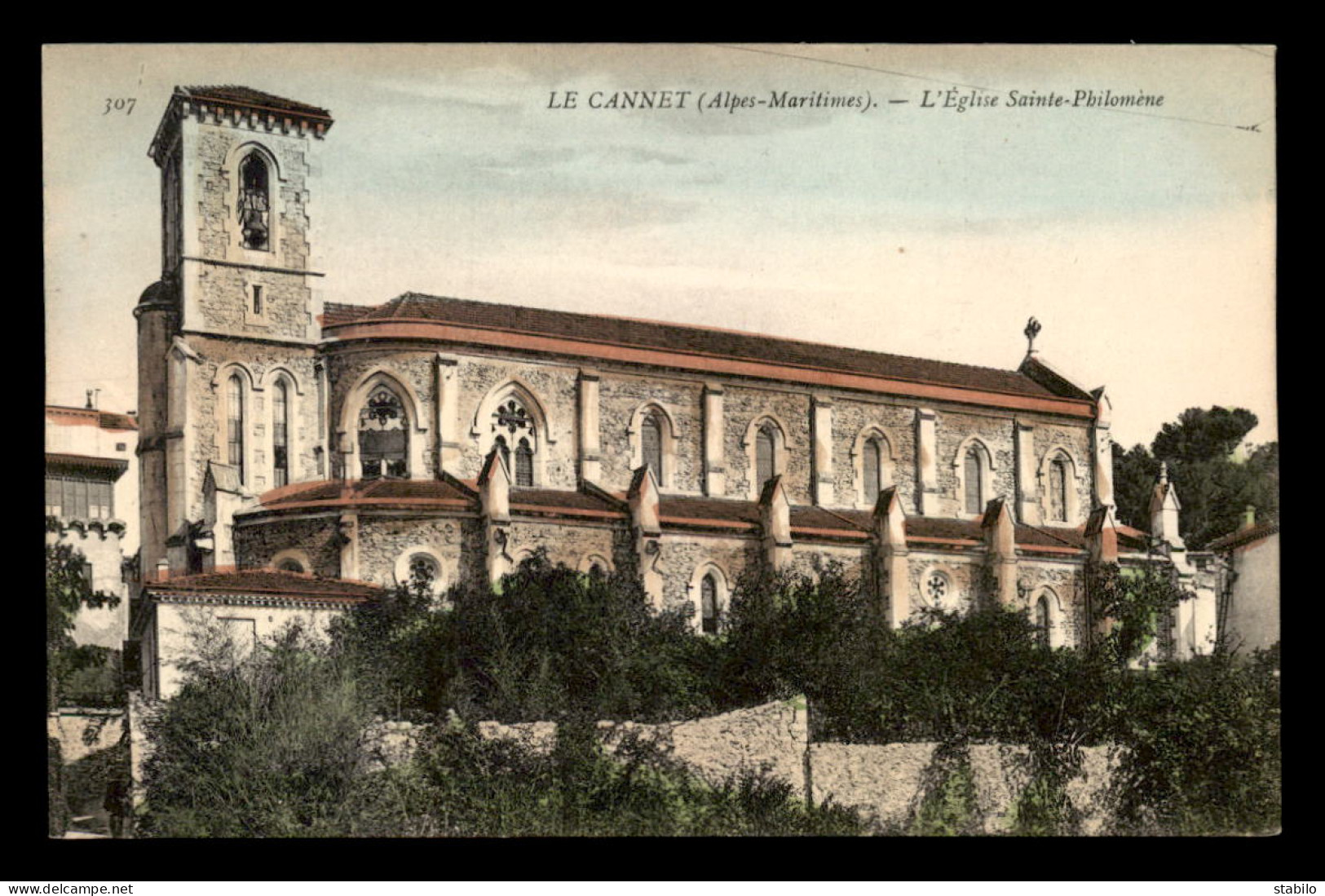 06 - LE CANNET - L'EGLISE STE-PHILOMENE - CARTE COLORISEE - Le Cannet