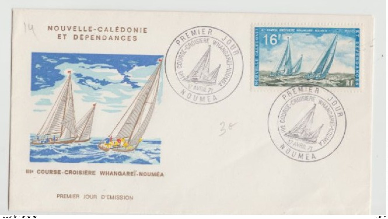 NOUVELLE CALEDONIE- N° 373  FDC 17/04 /1971 - Cartas & Documentos