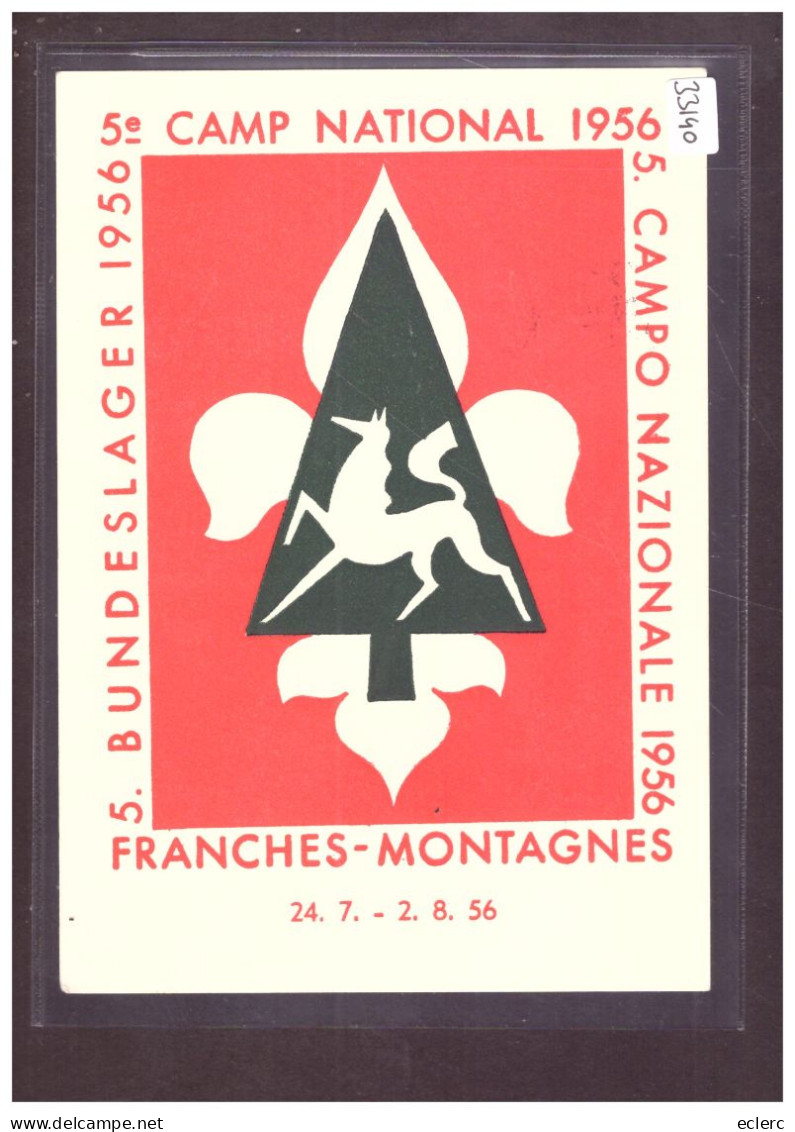 FORMAT 10x15cm - CAMP NATIONAL DES FRANCHES MONTAGNES 1956 - 1er VOL SCOUT COL DE JAMAN-SION - TB - Sonstige & Ohne Zuordnung
