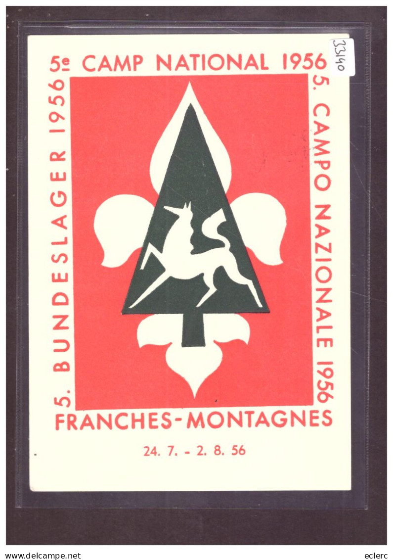 FORMAT 10x15cm - CAMP NATIONAL DES FRANCHES MONTAGNES 1956 - 1er VOL SCOUT COL DE JAMAN-SION - TB - Andere & Zonder Classificatie