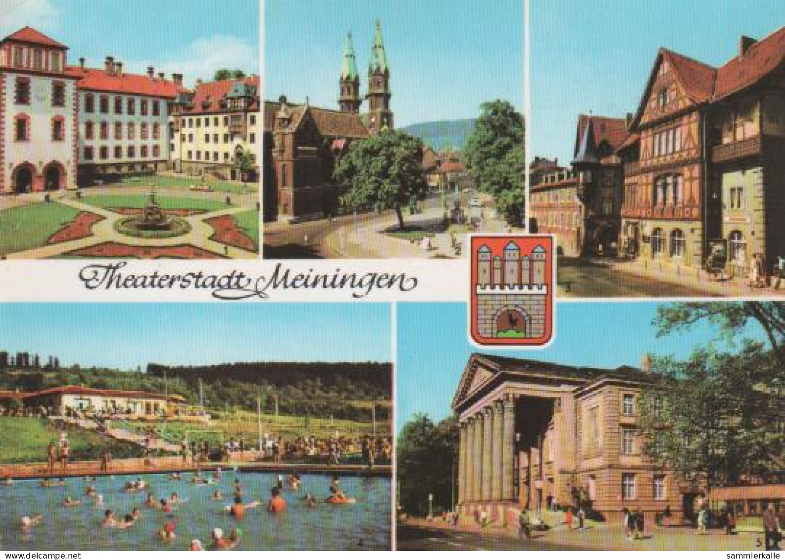 3120 - Meiningen - Schloss, Stadtkirche, Henneberger Haus, Schwimmbad, Theater - 1978 - Meiningen