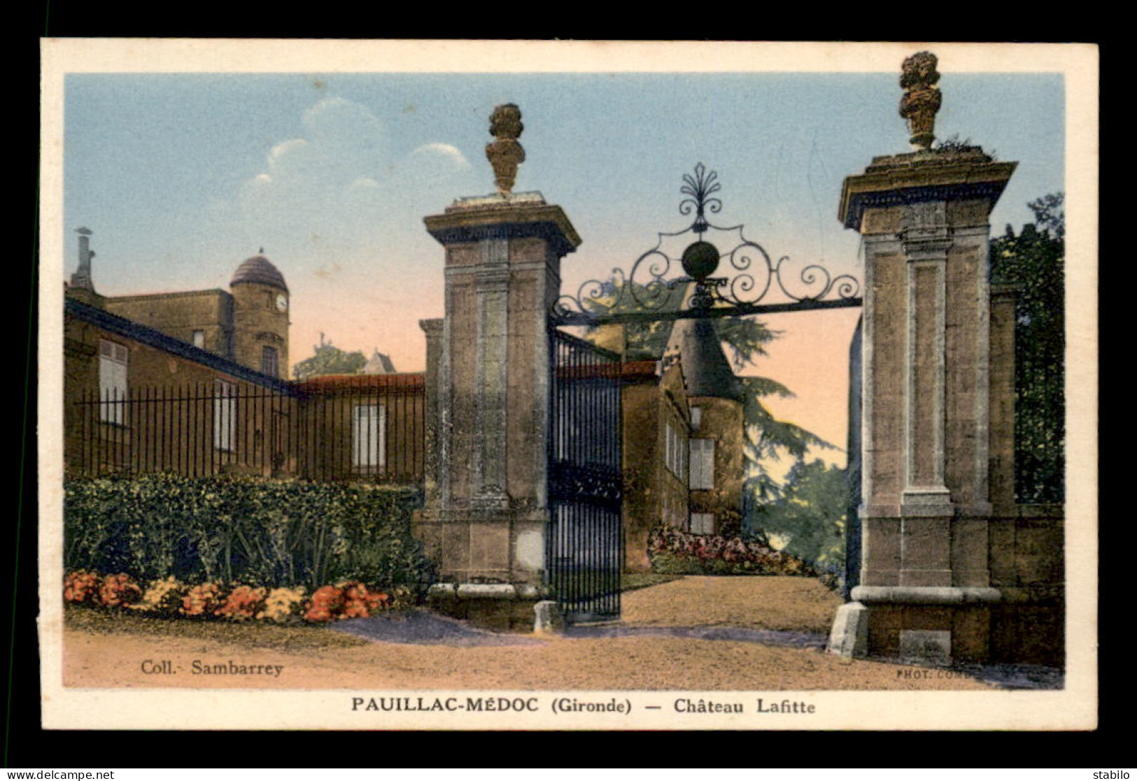 33 - PAUILLAC-MEDOC - ENTREE DU CHATEAU CAHTEAU LAFITTE - CARTE COLORISEE - VOIR ETAT - Pauillac