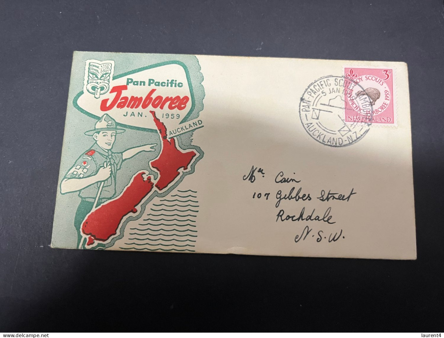 16-4-2024 (2 Z 14) FDC - New Zealand - Posted To Australia - 1959 - Scout Pan Pacific Jamboree - FDC