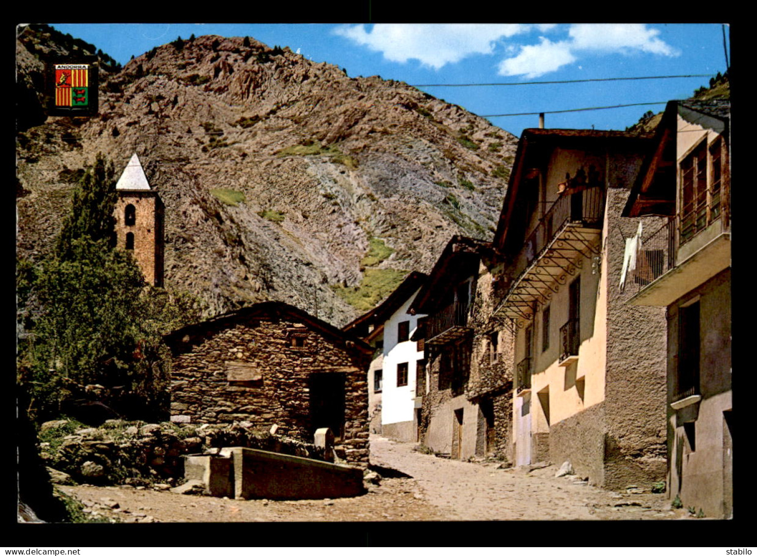 ANDORRE - CANILLO - UNE RUE - CARTE AVEC TIMBRE - Andorra