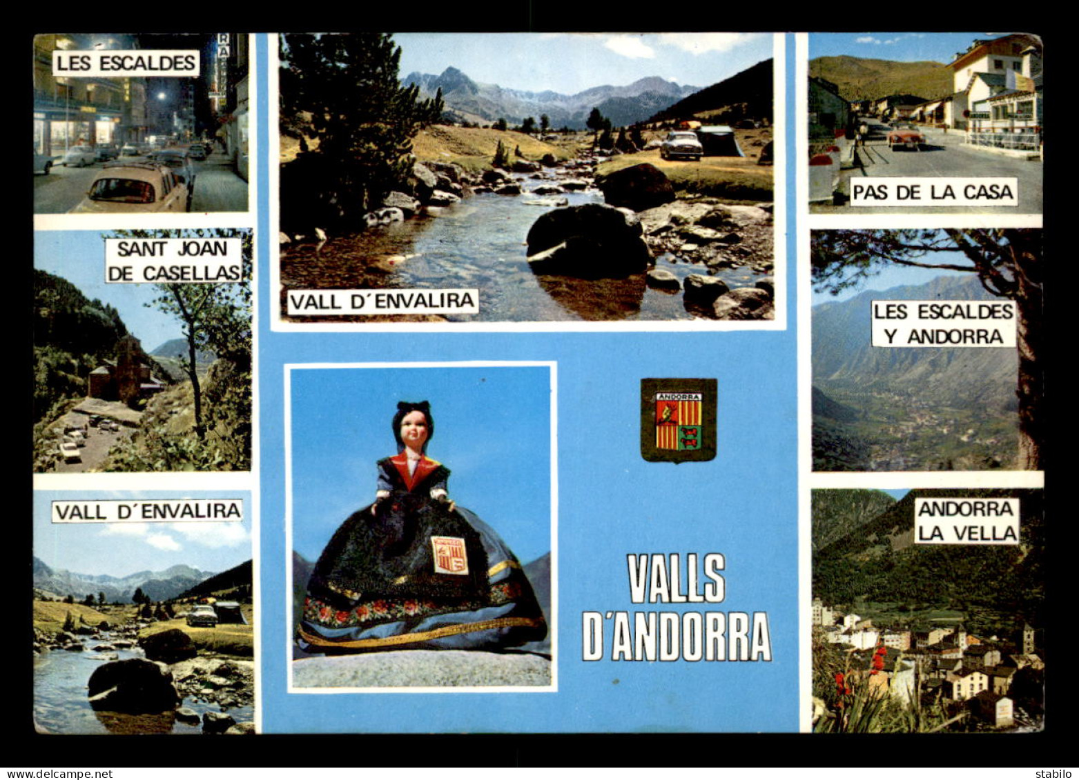 ANDORRE - MULTIVUES - CARTE AVEC TIMBRE - Andorre