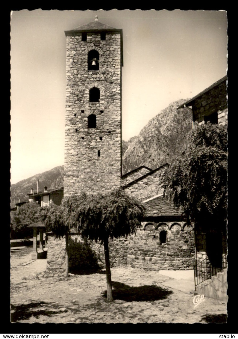 ANDORRE - ANDORRE-LA-VIEILLE - L'EGLISE - CARTE AVEC TIMBRE - Andorra