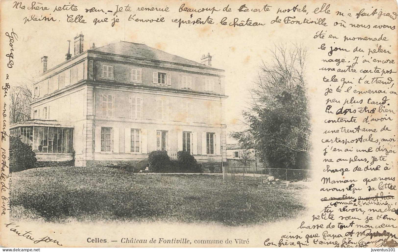 CPA Celles-Château De Fontiville,commune De Vitré-RARE     L2845 - Celles-sur-Belle
