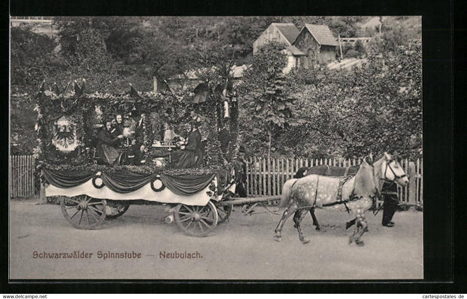 AK Calw, Landwirtschaftl. Bezirksfest 1912, Schwarzwälder Spinnstube Aus Neubulach  - Calw