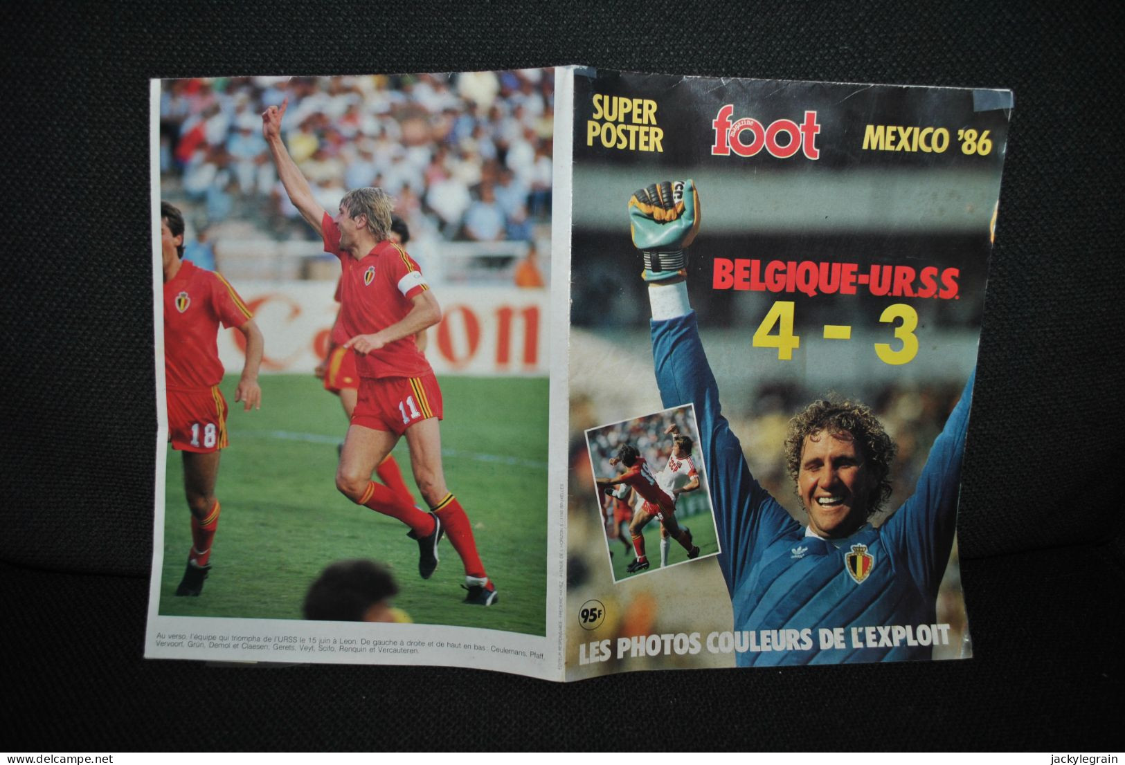 Belgique Poster Diables Rouges Mexico 1986 Etat Correct Envoi Bpost Belgique : 2 € Europe : 5 € - Otros & Sin Clasificación