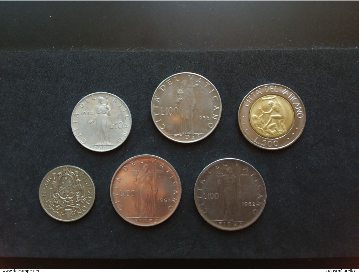 VATICANO - 1934 - 1953 - 1955 - 1961 - 1962 - 1995 - 6 Monete Circolate + Spese Postali - Vaticano