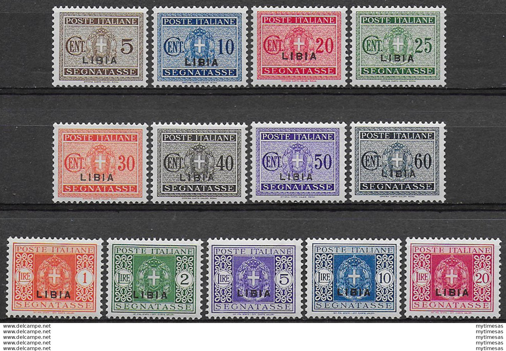 1934 Libia Segnatasse Bc 13v. MNH Sassone N. 12/24 - Unclassified