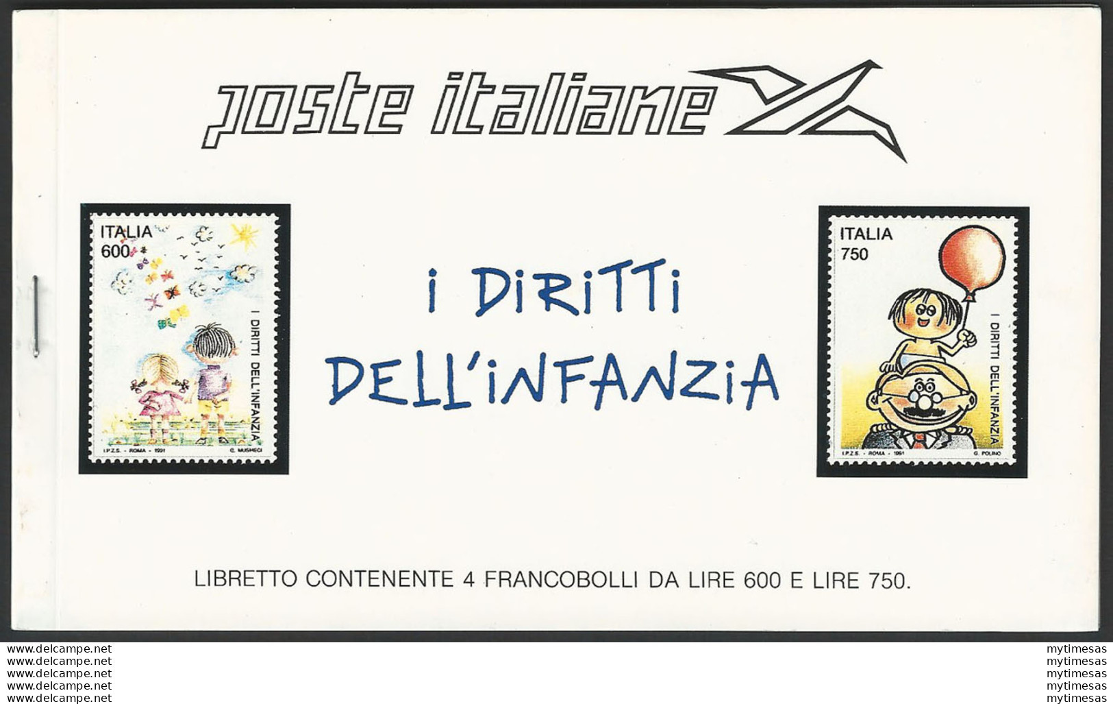 1991 Italia Libretto Ricordo "Convenzione Diritti Dell'infanzia" - Autres & Non Classés