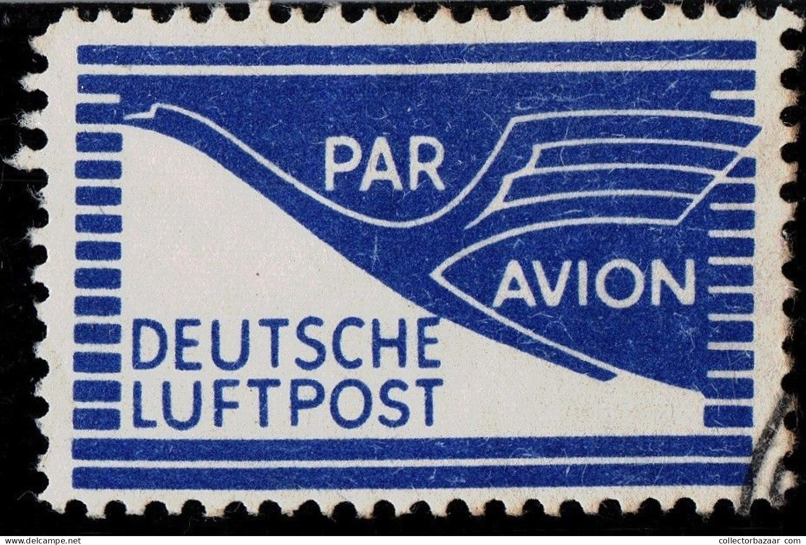 1948 Germany Occupation Air Mail Label Used Flugpost Zulassungsmarke - Gebraucht