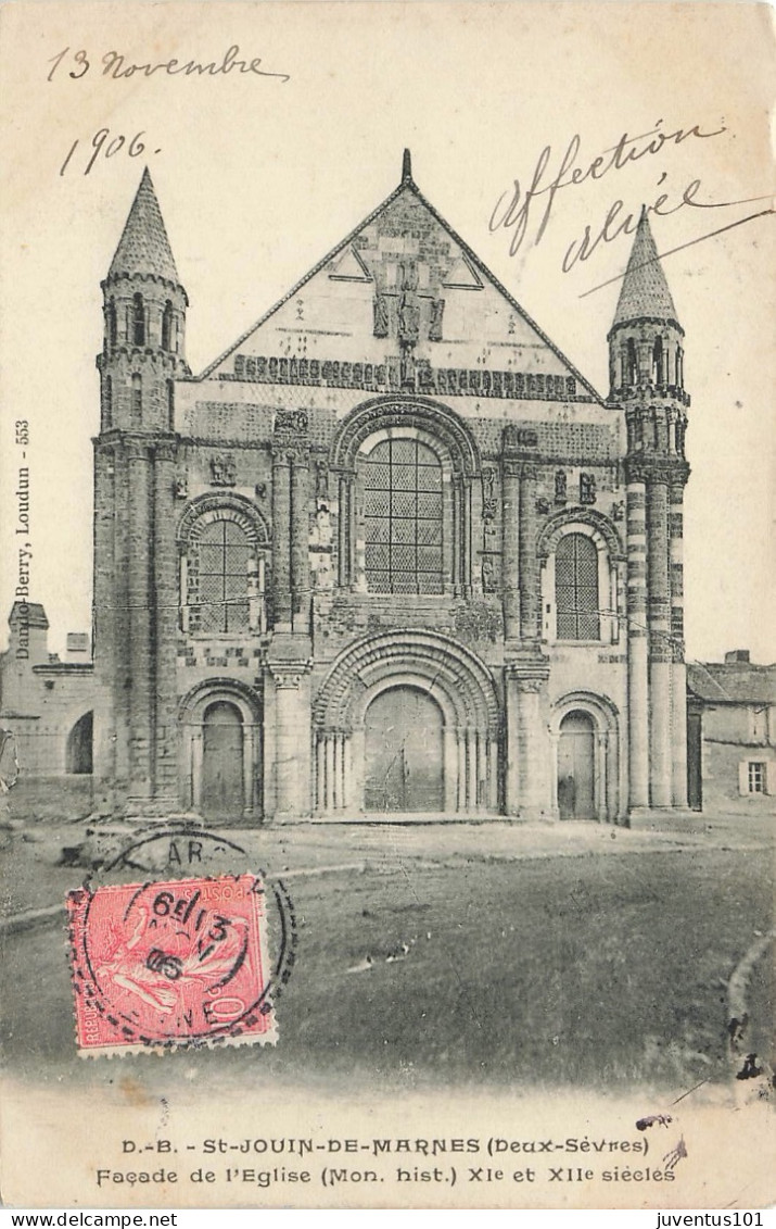 CPA Saint Jouin De Marnes-Façade De L'église-Timbre     L2845 - Saint Jouin De Marnes