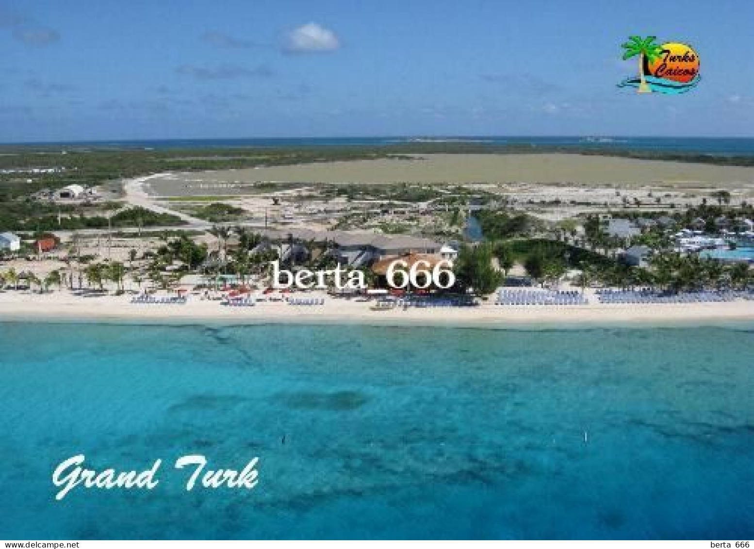 Turks And Caicos Grand Turk Cockburn Town Beach New Postcard - Turks E Caicos