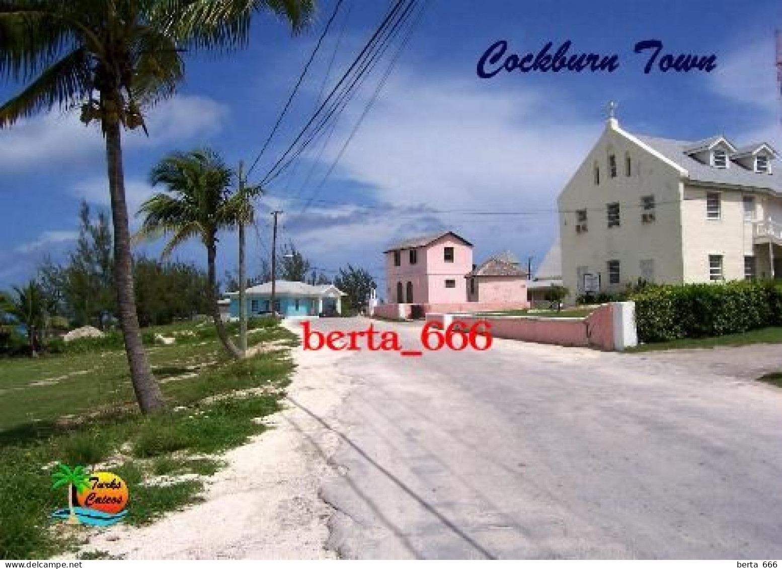 Turks And Caicos Grand Turk Cockburn Town Street View New Postcard - Turks- En Caicoseilanden