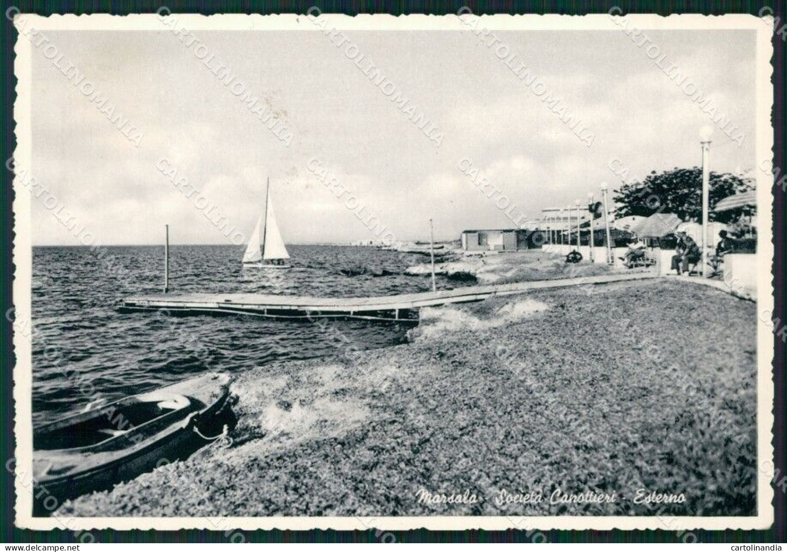 Trapani Marsala Barca Foto FG Cartolina ZK5526 - Trapani