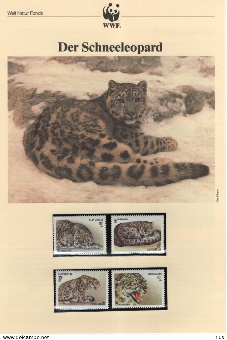 Kyrgyzstan 1994 WWF W. W. F. Panthera Uncia Snow Leopard Schneeleopard - Nuevos