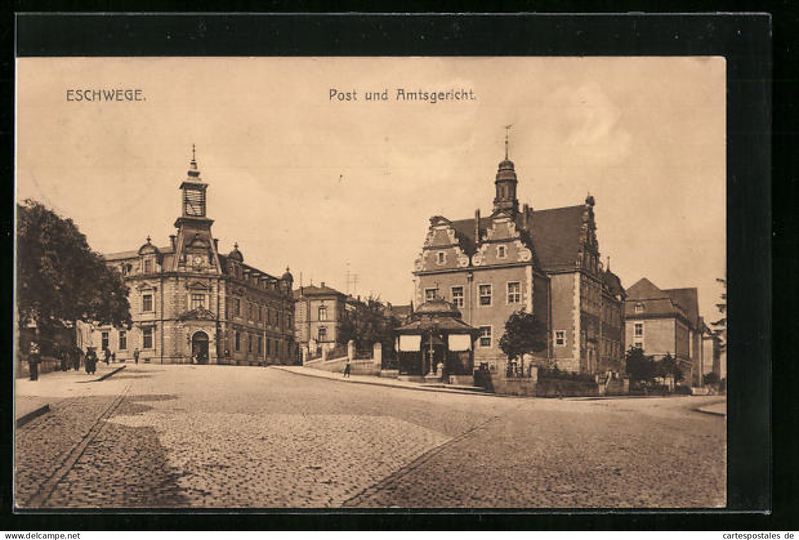 AK Eschwege, Strassenpartie Am Post- Und Amtsgericht  - Eschwege