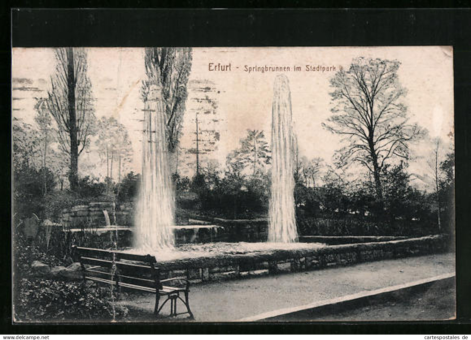 AK Erfurt, Springbrunnen Im Stadtpark  - Erfurt