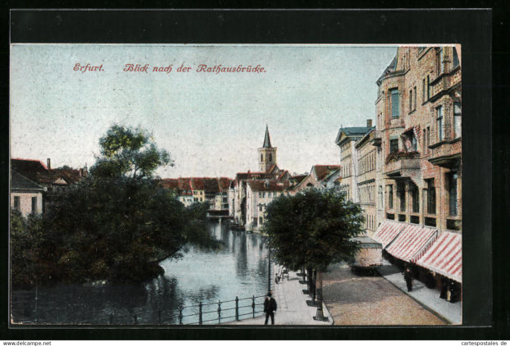 AK Erfurt, Blick Nach Der Rathausbrücke  - Erfurt