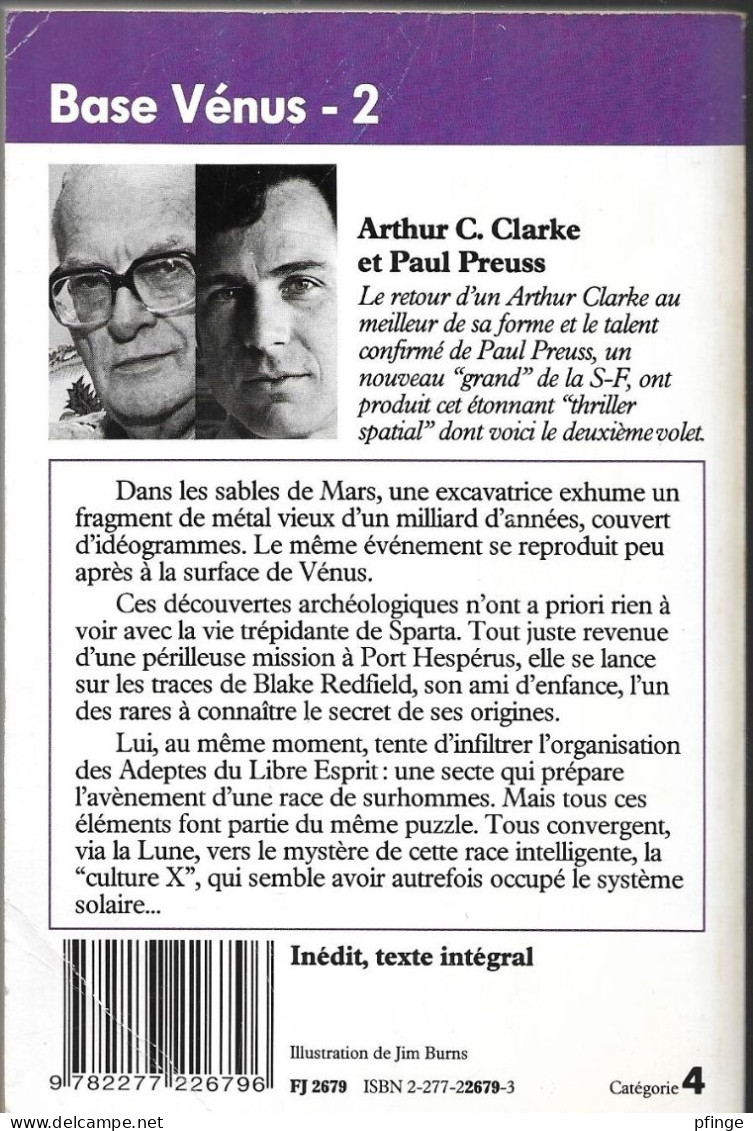 Base Vénus -Maelström	Par Arthur C. Clarke Et Paul Preuss -	J'ai Lu N°2679 - J'ai Lu