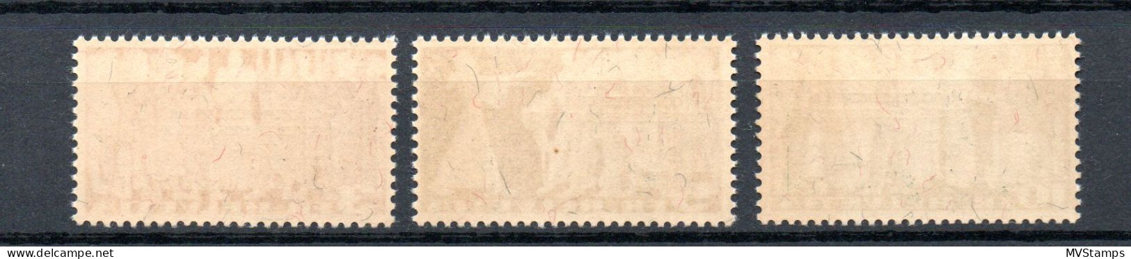 Switzerland 1939 Set Overprinted Service BIT/ILO Stamps (Michel 57/59) Used - Dienstzegels