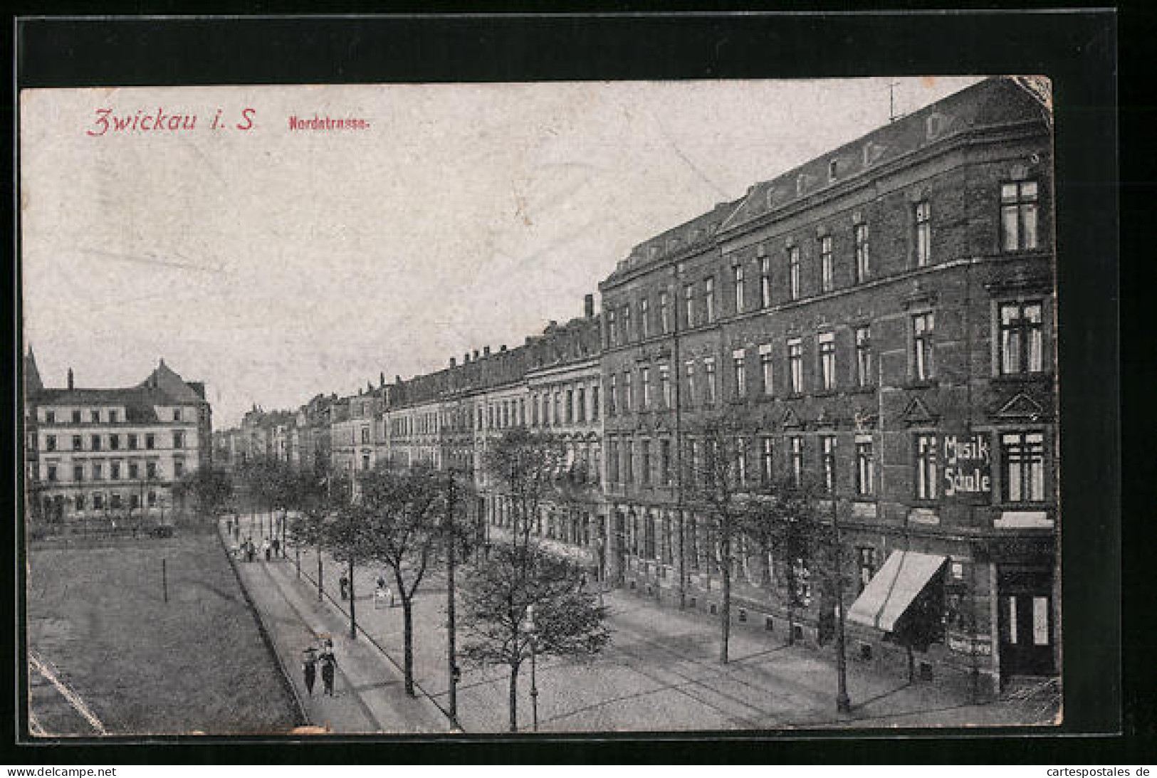 AK Zwickau I. S., Nordstrasse Mit Musikschule  - Zwickau