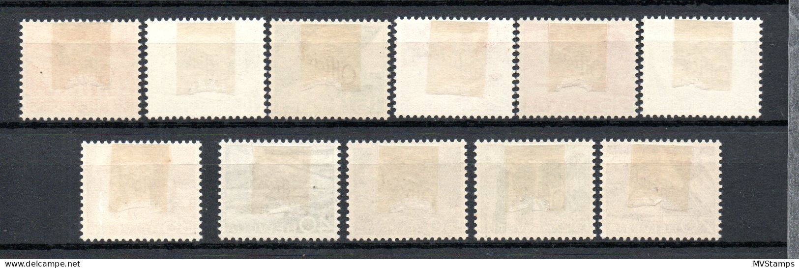 Switzerland 1950 Set Overprinted Service Stamps (Michel D 64/74) MLH - Dienstzegels