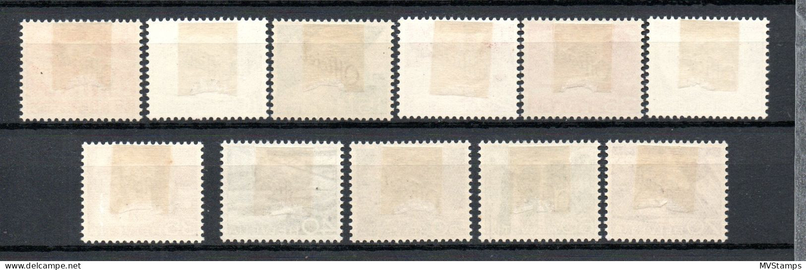 Switzerland 1950 Set Overprinted Service Stamps (Michel D 64/74) MLH - Service