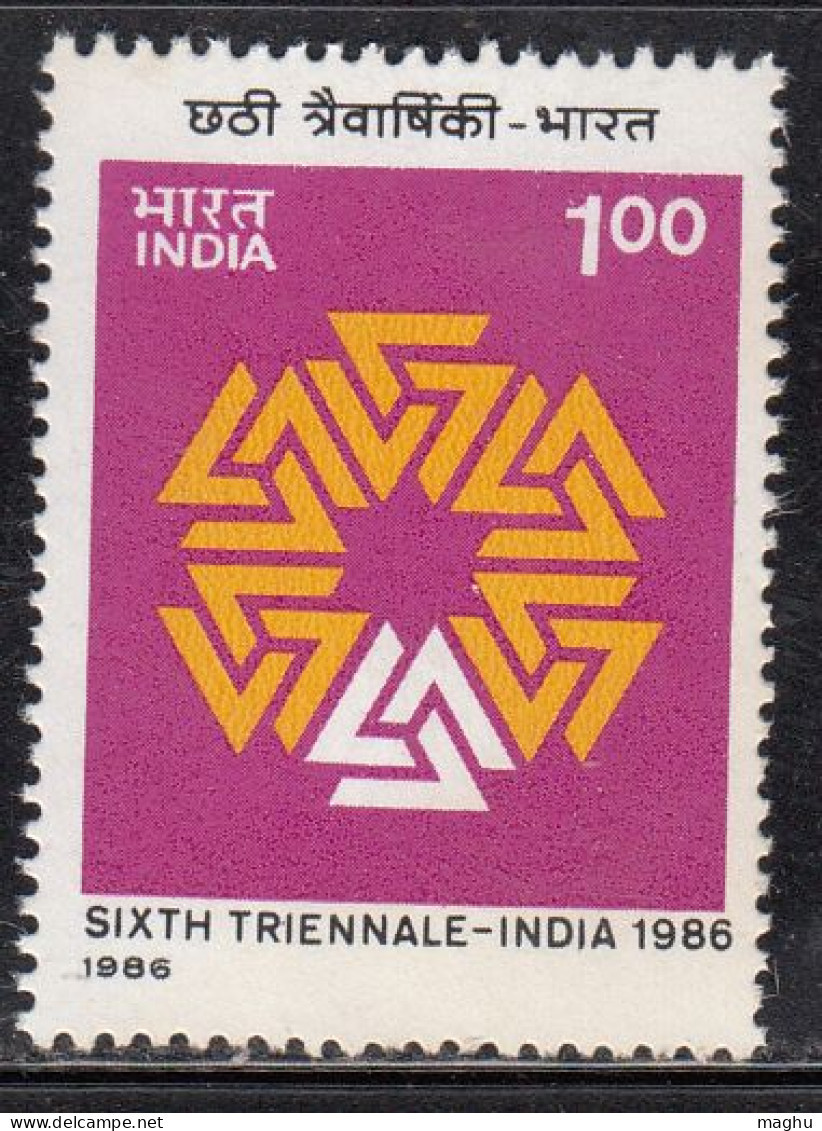 India MNH 1986, Triennale Art Exhibtion, - Nuovi