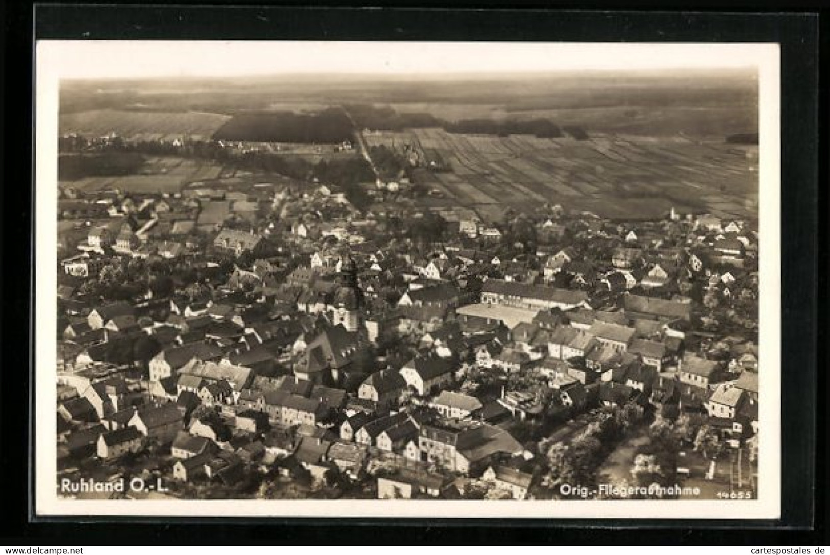 AK Ruhland O.-L., Fliegeraufnahme Der Ortschaft  - Ruhland