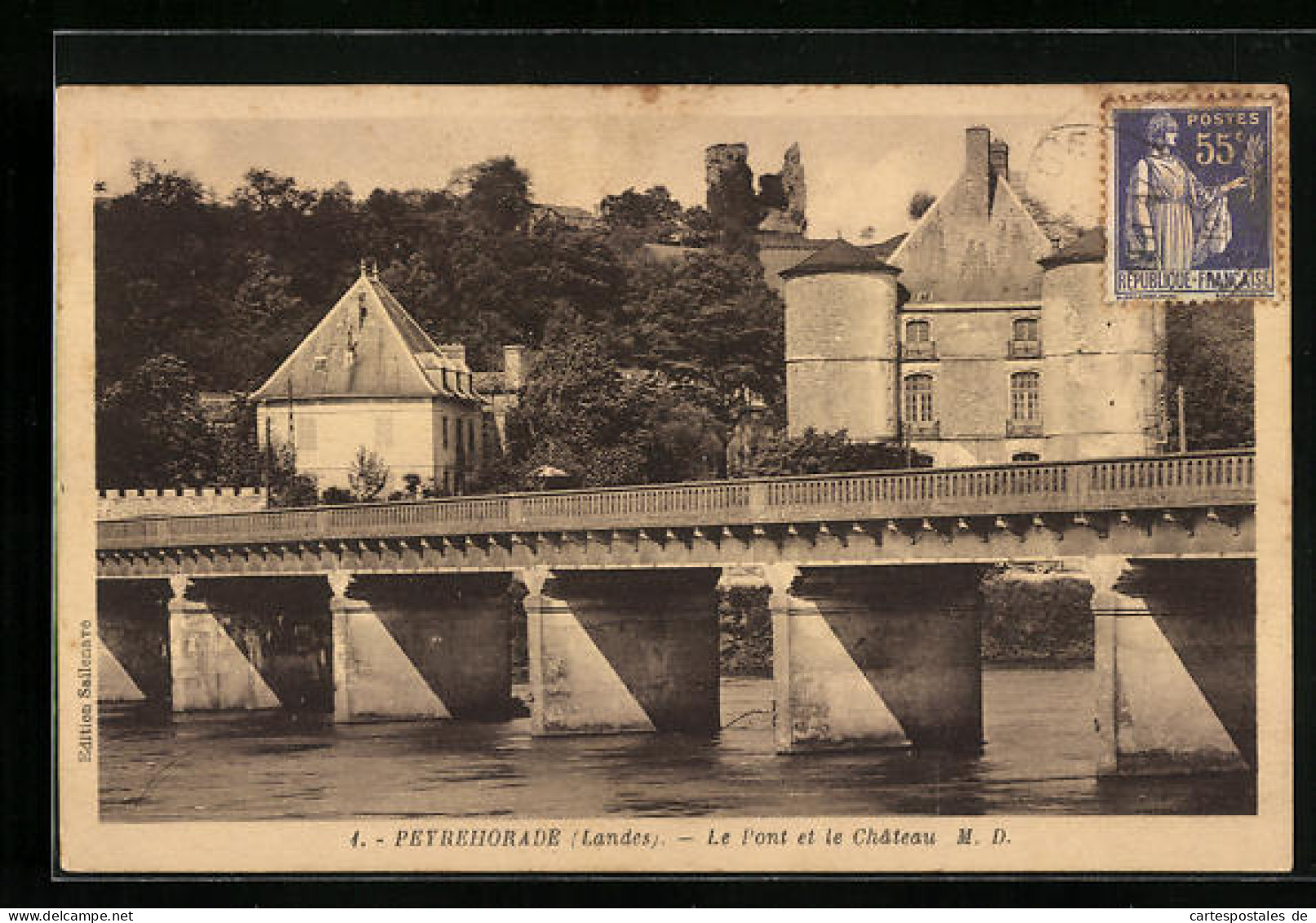 CPA Peyrehorade, Le Pont Et Le Chateau M. D.  - Peyrehorade