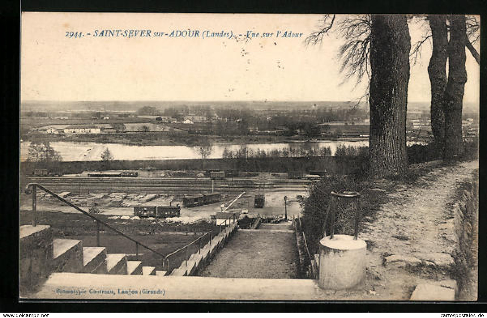 CPA Saint-Sever-sur-Adour, Vue Sur L`Adour  - Saint Sever