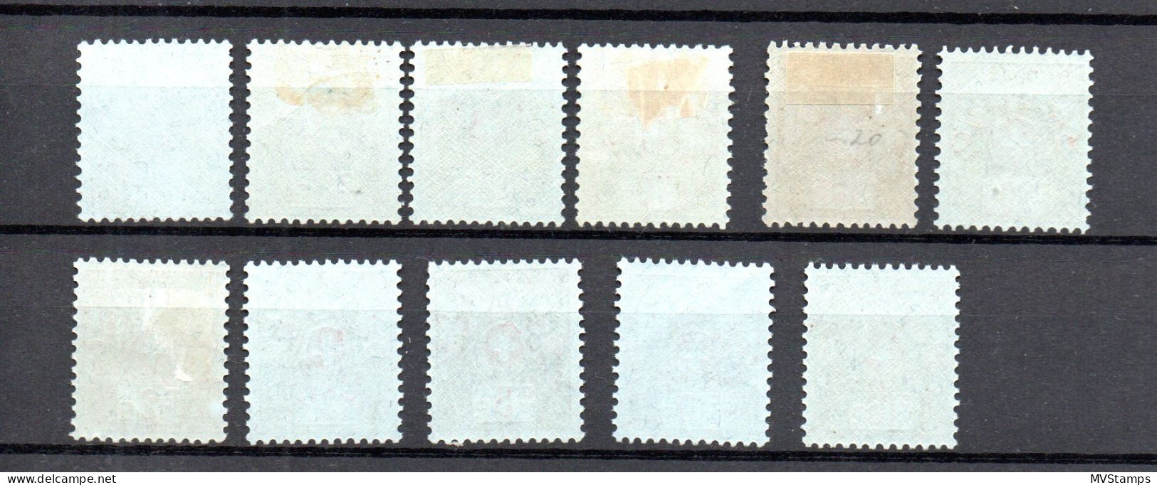 Schweiz 1911/21 Portofreiheitsmarken 2/7 I Und 2/6 II Teils Ungebraucht/postfrisch - Franquicia