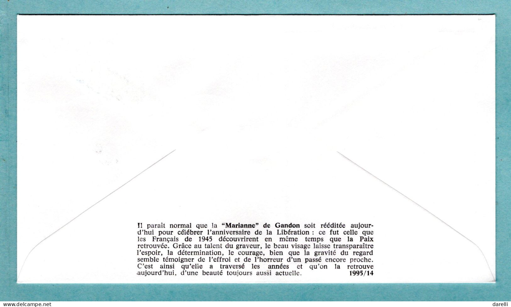FDC France 1995 -  Journée Du Timbre : Cinquantenaire De La Marianne De Gandon - YT 2933 - Paris (soie) - 1990-1999