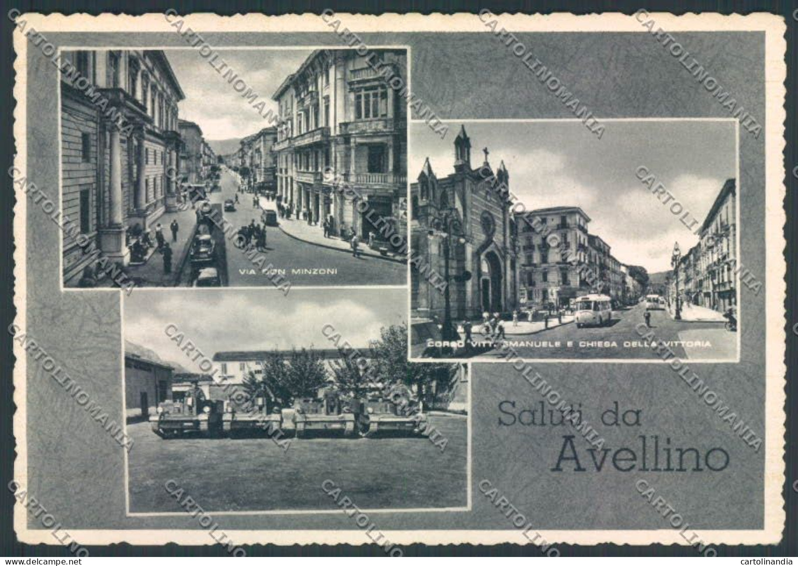 Avellino Città Militari Carroarmato FG Cartolina ZF5980 - Avellino