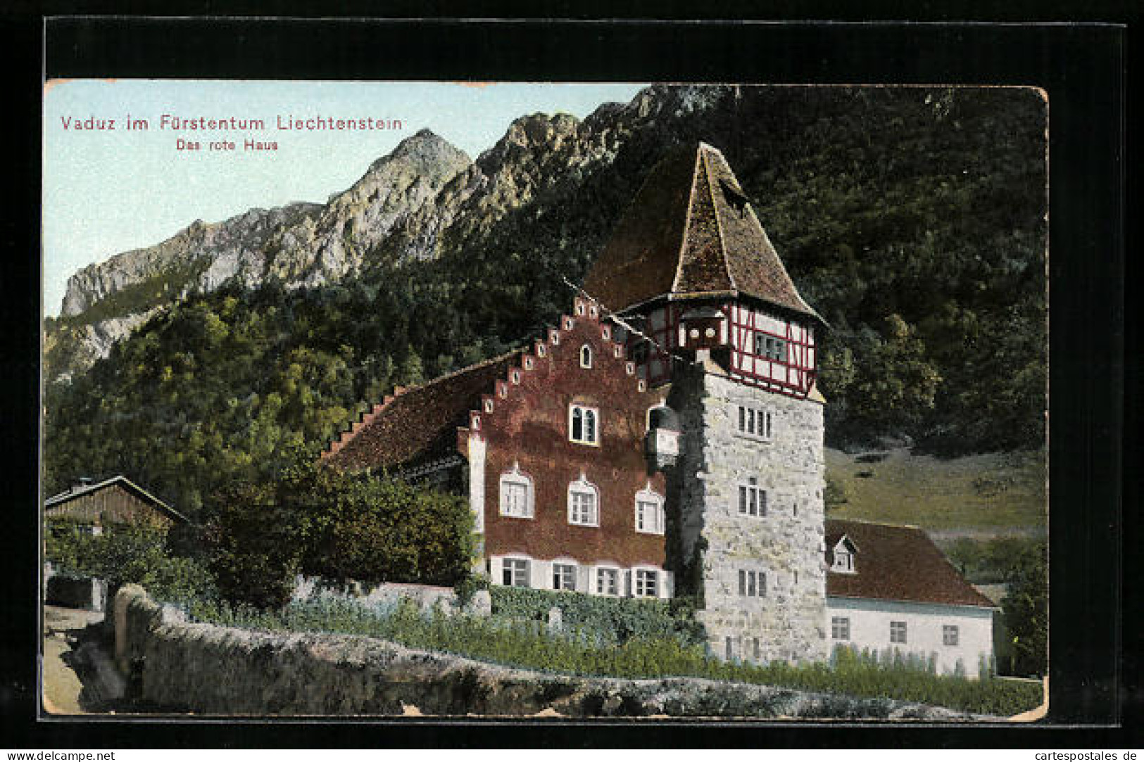 AK Vaduz, Das Rote Haus  - Liechtenstein