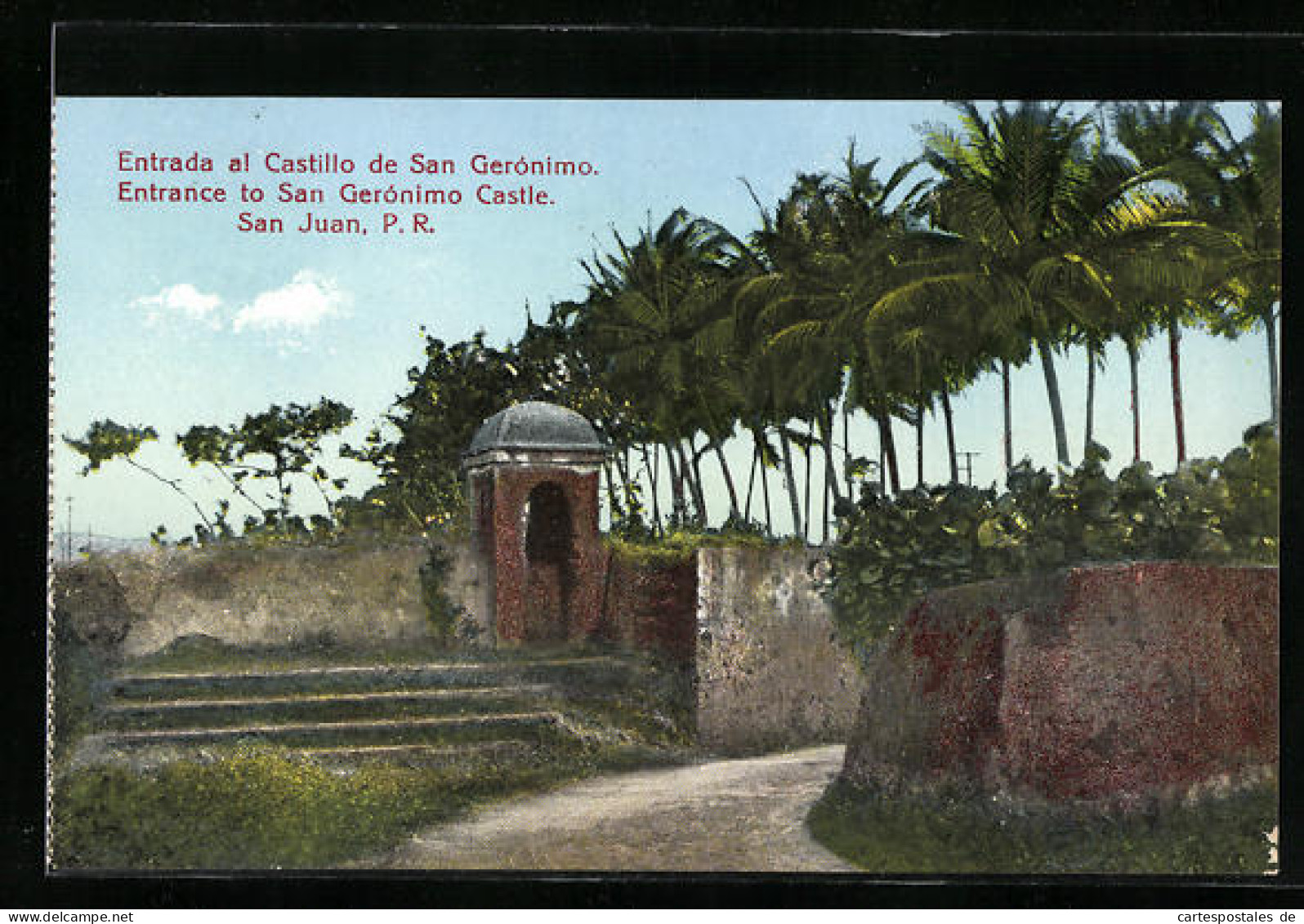 AK San Juan, Entrada Al Castillo De San Geronimo  - Sonstige & Ohne Zuordnung