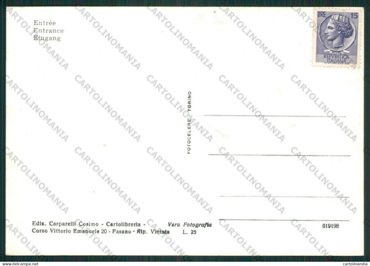 Brindisi Fasano Corriera Foto FG Cartolina ZK1942 - Brindisi