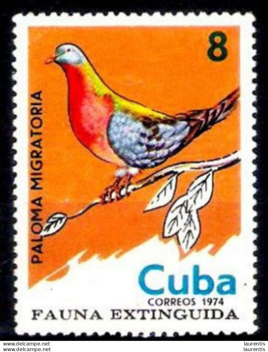 14662  Extinguished Pigeon - 1974 - No Gum - Free Shipping - See Description -  Cb - 1,75 - Columbiformes
