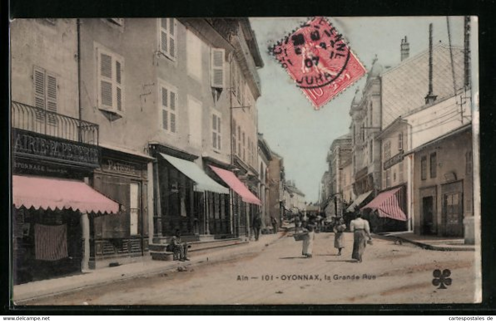 CPA Oyonnax, La Grande Rue, Vue De La Rue  - Oyonnax